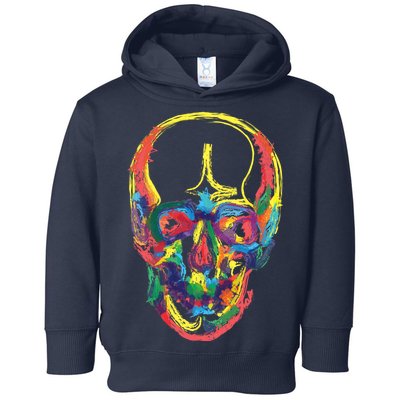 Colorful Human Splatter Skull Toddler Hoodie