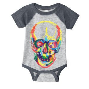 Colorful Human Splatter Skull Infant Baby Jersey Bodysuit