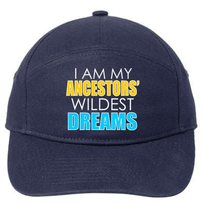 Colorful I Am My Ancestors' Wildest Dreams 7-Panel Snapback Hat