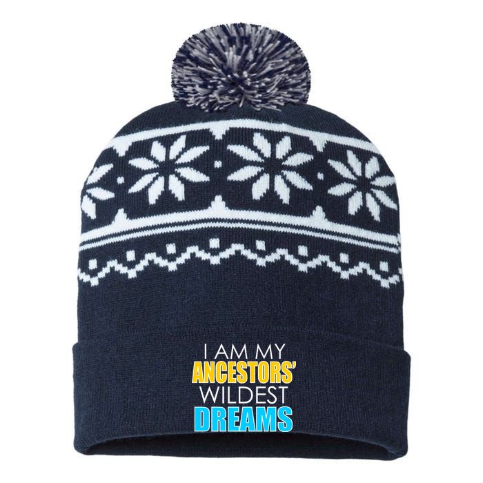 Colorful I Am My Ancestors' Wildest Dreams USA-Made Snowflake Beanie