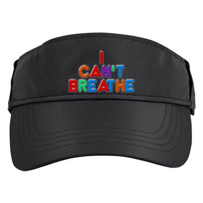 Colorful I Can't Breathe Protest Adult Drive Performance Visor