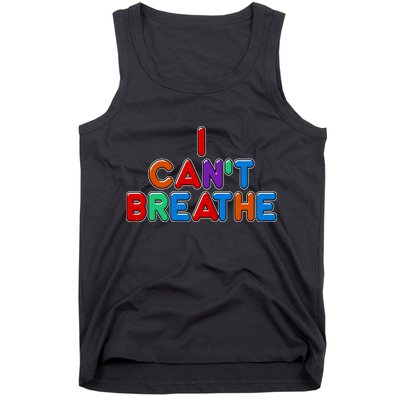Colorful I Can't Breathe Protest Tank Top