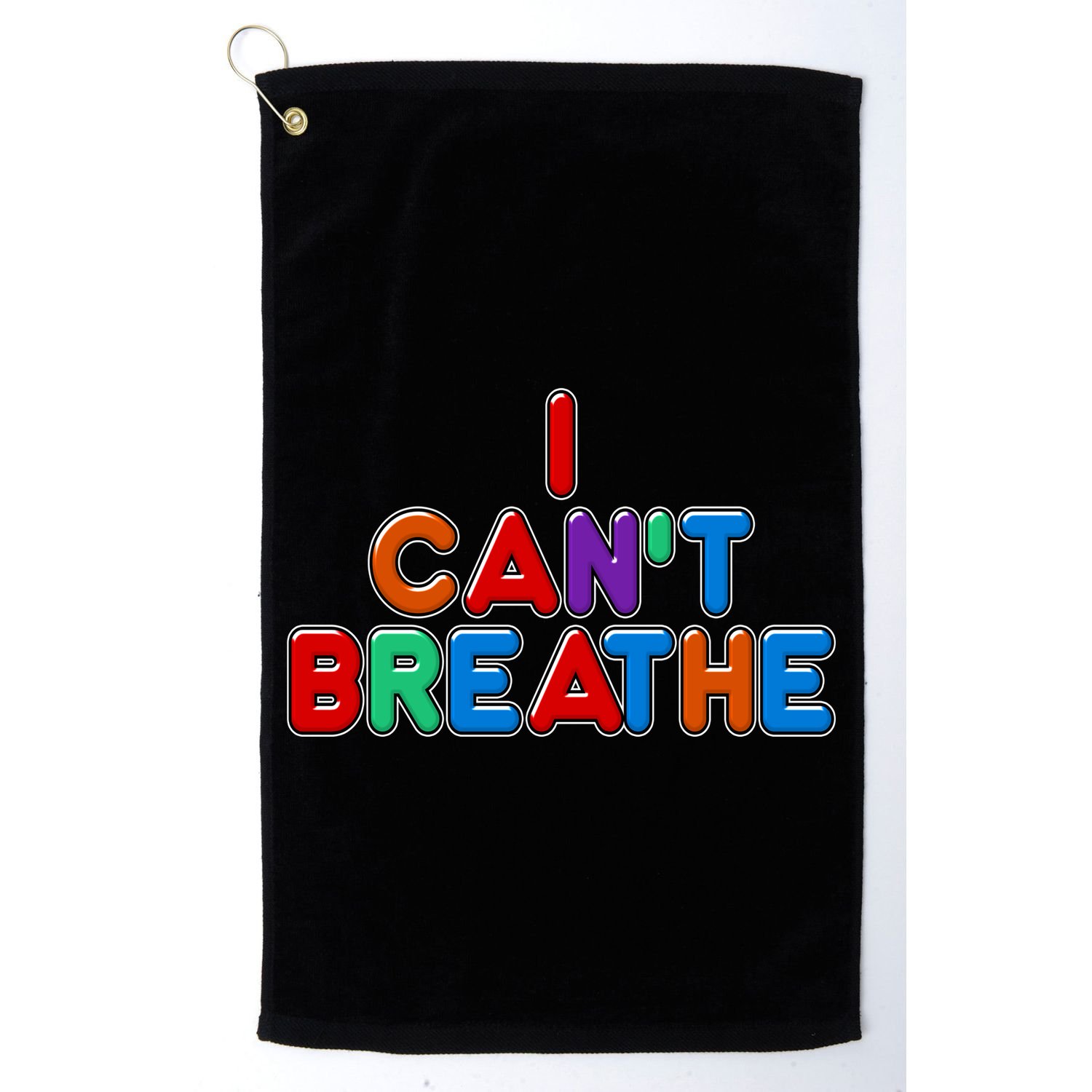 Colorful I Can't Breathe Protest Golf Towel