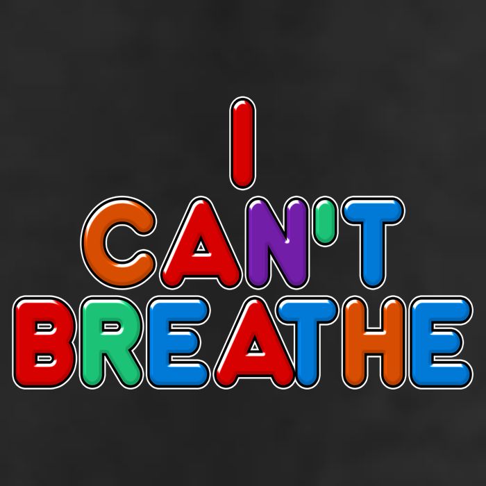 Colorful I Can't Breathe Protest Golf Towel