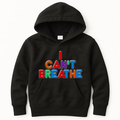 Colorful I Can't Breathe Protest Kids Hoodie