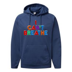 Colorful I Can't Breathe Protest Performance Fleece Hoodie