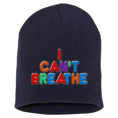 Colorful I Can't Breathe Protest Short Acrylic Beanie