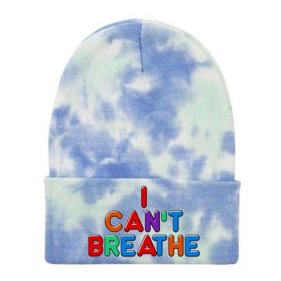 Colorful I Can't Breathe Protest Tie Dye 12in Knit Beanie