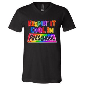 Colorful Keepin' It Cool In Preschool V-Neck T-Shirt