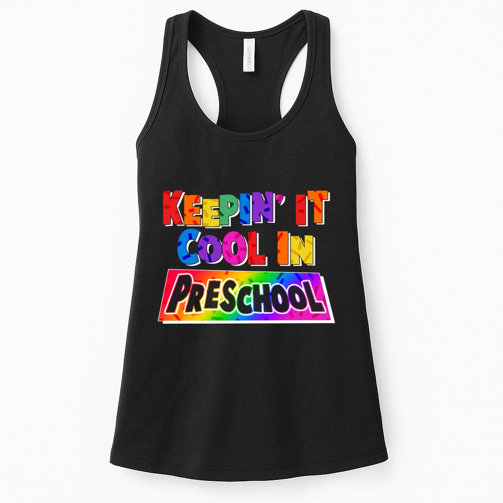 Colorful Keepin' It Cool In Preschool Womens Tank Top