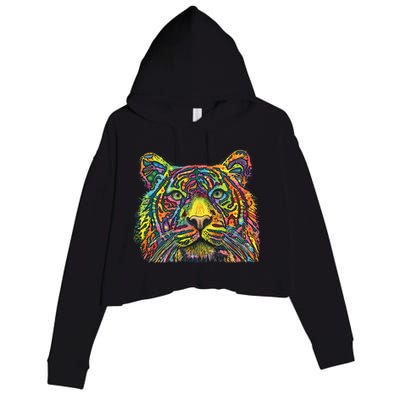 Colorful King - Tiger - Dean Russo Crop Fleece Hoodie