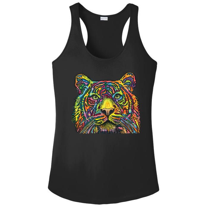 Colorful King - Tiger - Dean Russo Ladies PosiCharge Competitor Racerback Tank