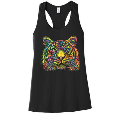 Colorful King - Tiger - Dean Russo Women's Racerback Tank