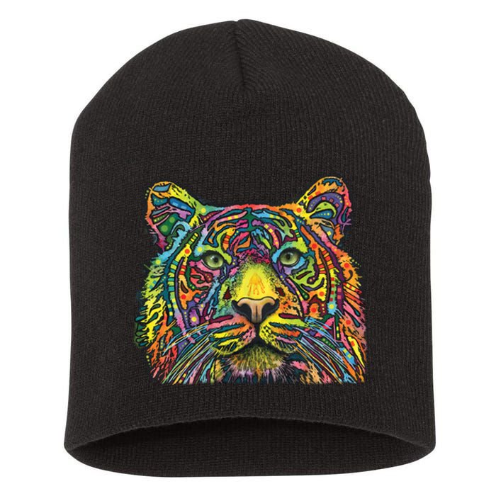 Colorful King - Tiger - Dean Russo Short Acrylic Beanie