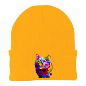 Colorful Kitten Nose Boop Knit Cap Winter Beanie