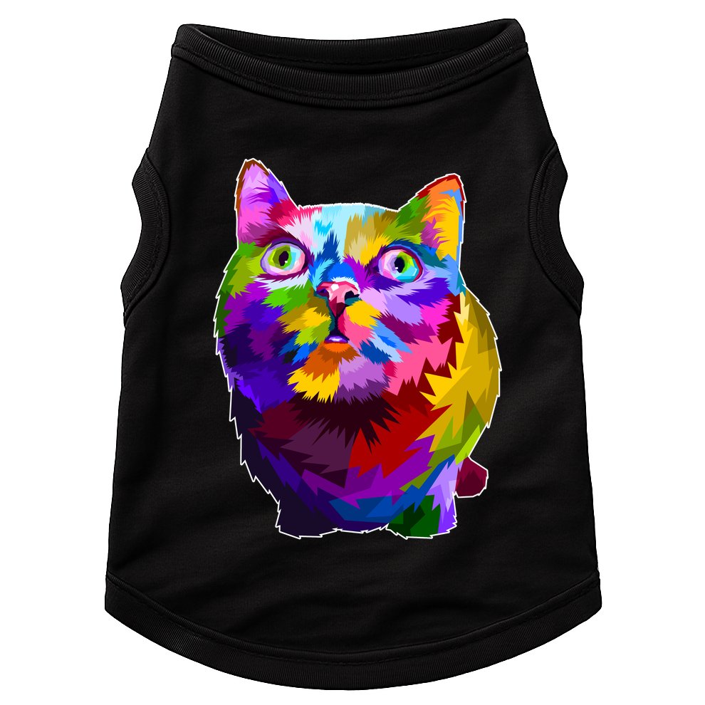 Colorful Kitten Nose Boop Doggie Tank