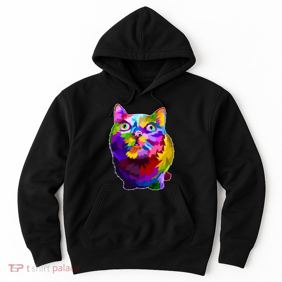 Colorful Kitten Nose Boop Hoodie