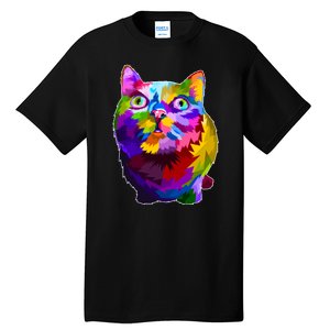 Colorful Kitten Nose Boop Tall T-Shirt