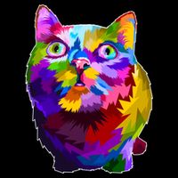 Colorful Kitten Nose Boop Backpack