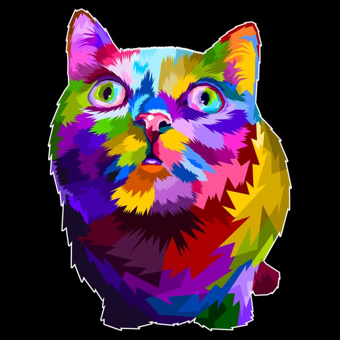 Colorful Kitten Nose Boop Backpack