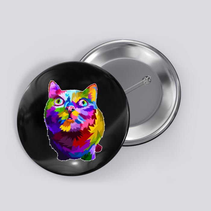 Colorful Kitten Nose Boop Button