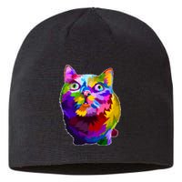 Colorful Kitten Nose Boop Sustainable Beanie