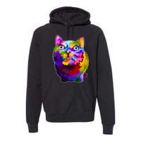 Colorful Kitten Nose Boop Premium Hoodie