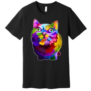 Colorful Kitten Nose Boop Premium T-Shirt