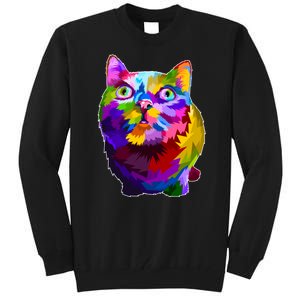 Colorful Kitten Nose Boop Tall Sweatshirt