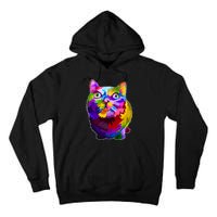 Colorful Kitten Nose Boop Tall Hoodie