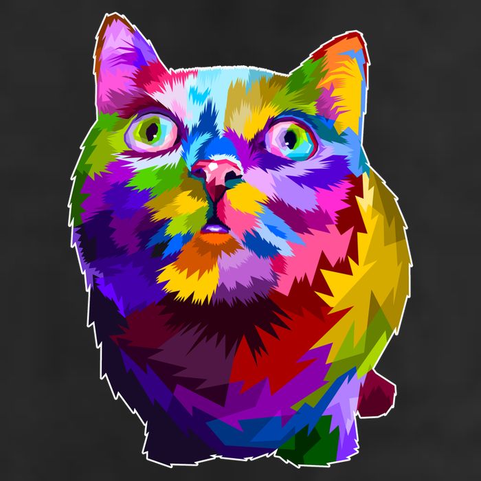 Colorful Kitten Nose Boop Golf Towel