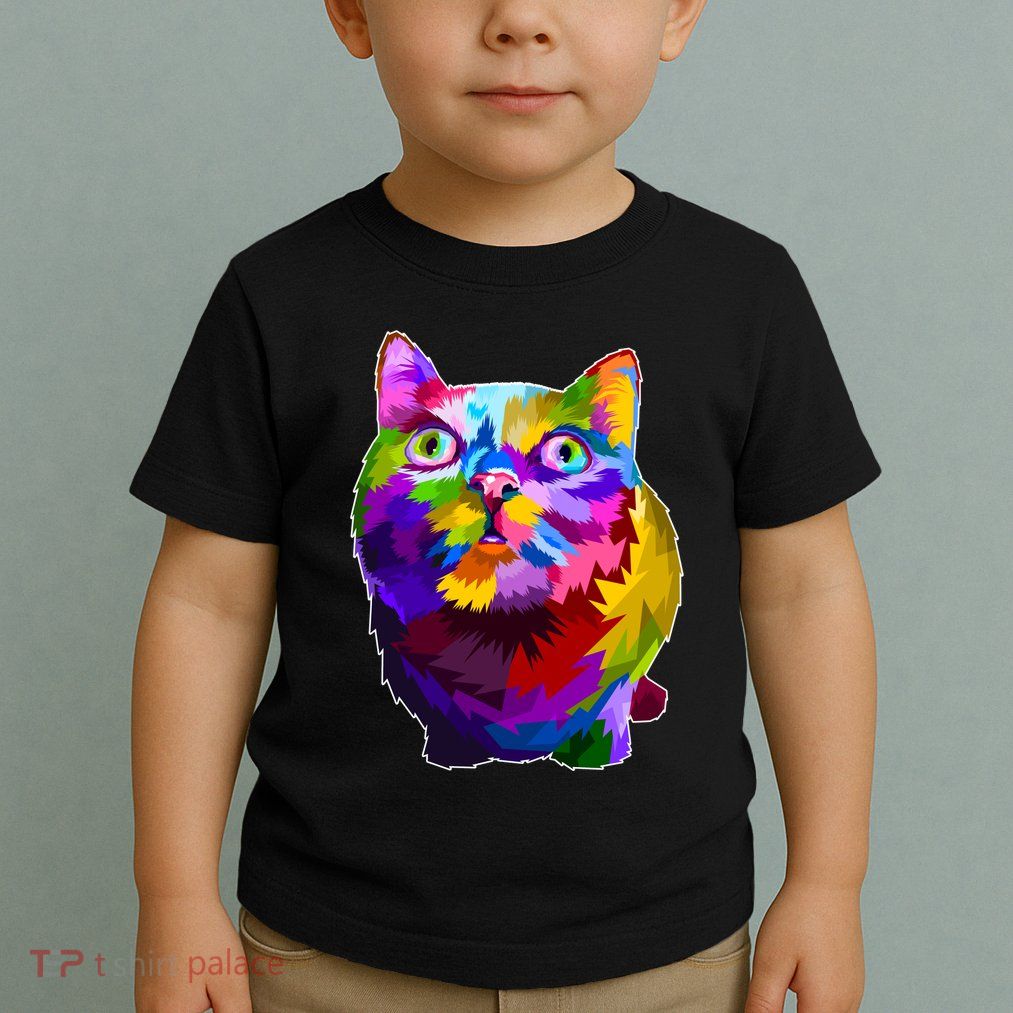 Colorful Kitten Nose Boop Toddler T-Shirt