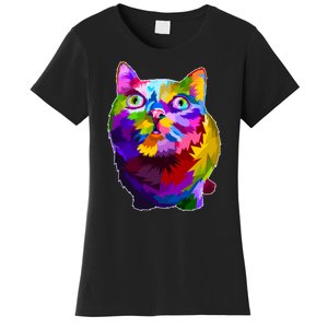 Colorful Kitten Nose Boop Women's T-Shirt