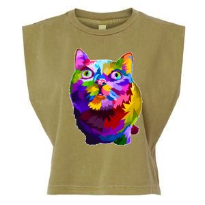 Colorful Kitten Nose Boop Garment-Dyed Women's Muscle Tee