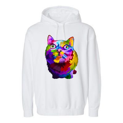 Colorful Kitten Nose Boop Garment-Dyed Fleece Hoodie