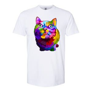 Colorful Kitten Nose Boop Softstyle CVC T-Shirt