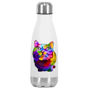 Colorful Kitten Nose Boop Stainless Steel Insulated Water Bottle