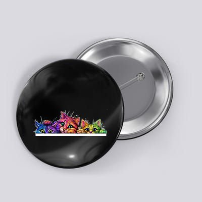 Colorful Kittens Trio Peaking Button