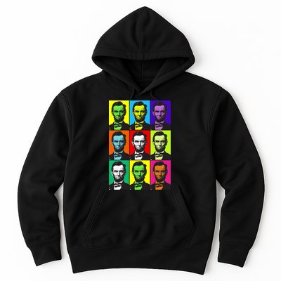 Colorful Lincoln Retro Portraits Hoodie
