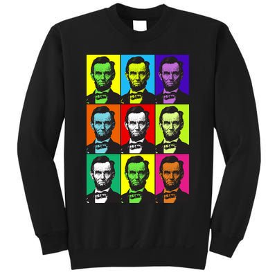 Colorful Lincoln Retro Portraits Sweatshirt