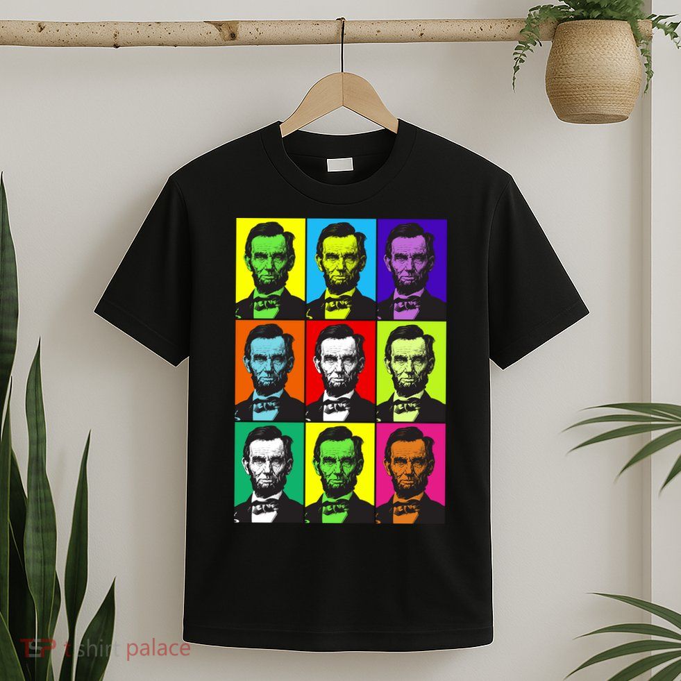 Colorful Lincoln Retro Portraits T-Shirt