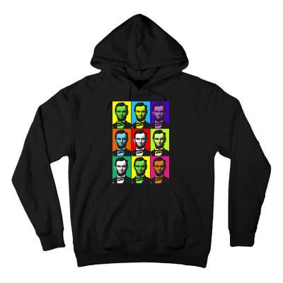 Colorful Lincoln Retro Portraits Tall Hoodie