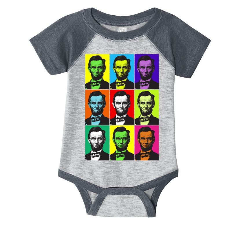 Colorful Lincoln Retro Portraits Infant Baby Jersey Bodysuit