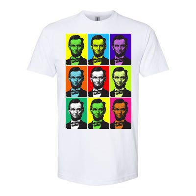 Colorful Lincoln Retro Portraits Softstyle® CVC T-Shirt