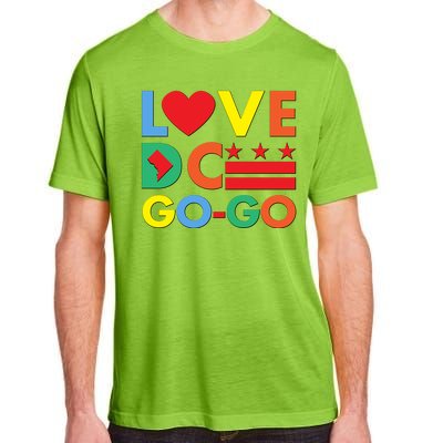 Colorful Love Heart DC Go-Go Washington D.C. Adult ChromaSoft Performance T-Shirt