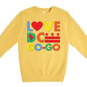 Colorful Love Heart DC Go-Go Washington D.C. Premium Crewneck Sweatshirt