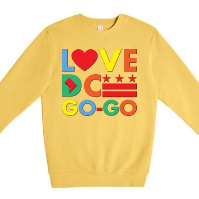 Colorful Love Heart DC Go-Go Washington D.C. Premium Crewneck Sweatshirt