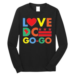 Colorful Love Heart DC Go-Go Washington D.C. Long Sleeve Shirt