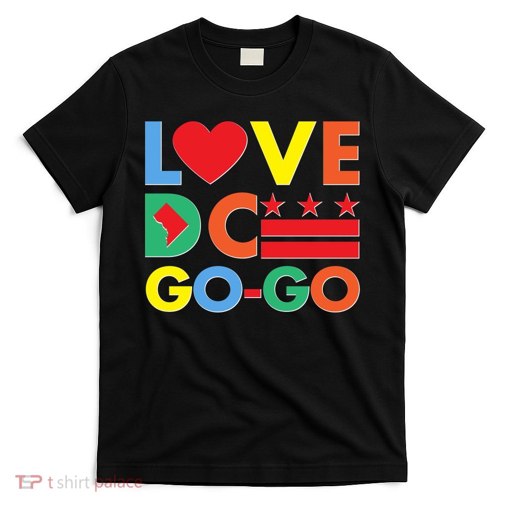 Colorful Love Heart DC Go-Go Washington D.C. T-Shirt