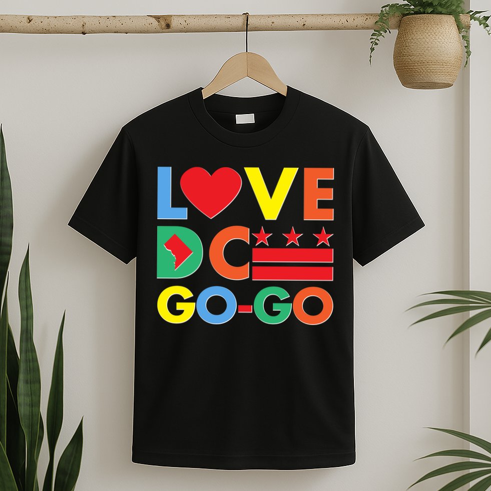 Colorful Love Heart DC Go-Go Washington D.C. T-Shirt
